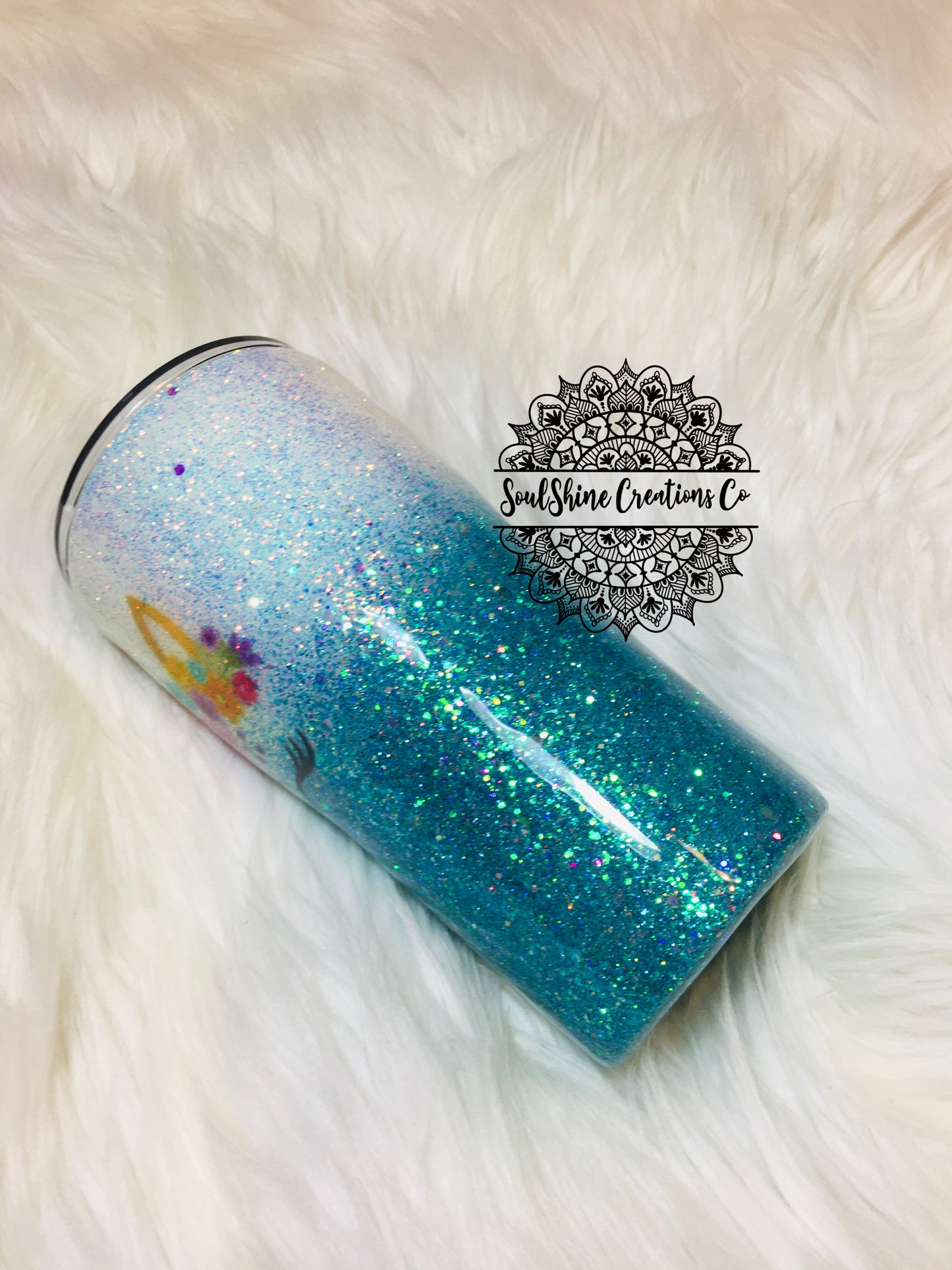 Unicorn Glitter Tumbler Cup