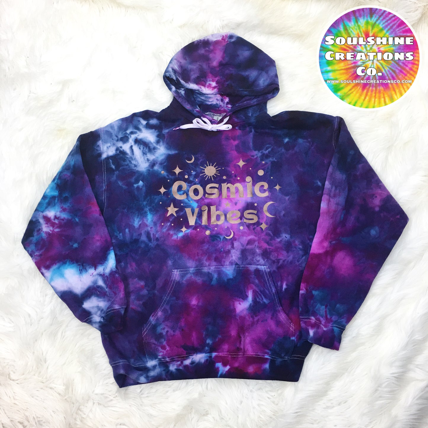 Cosmic Vibes Galaxy Ice Dye Hoodie Sweater