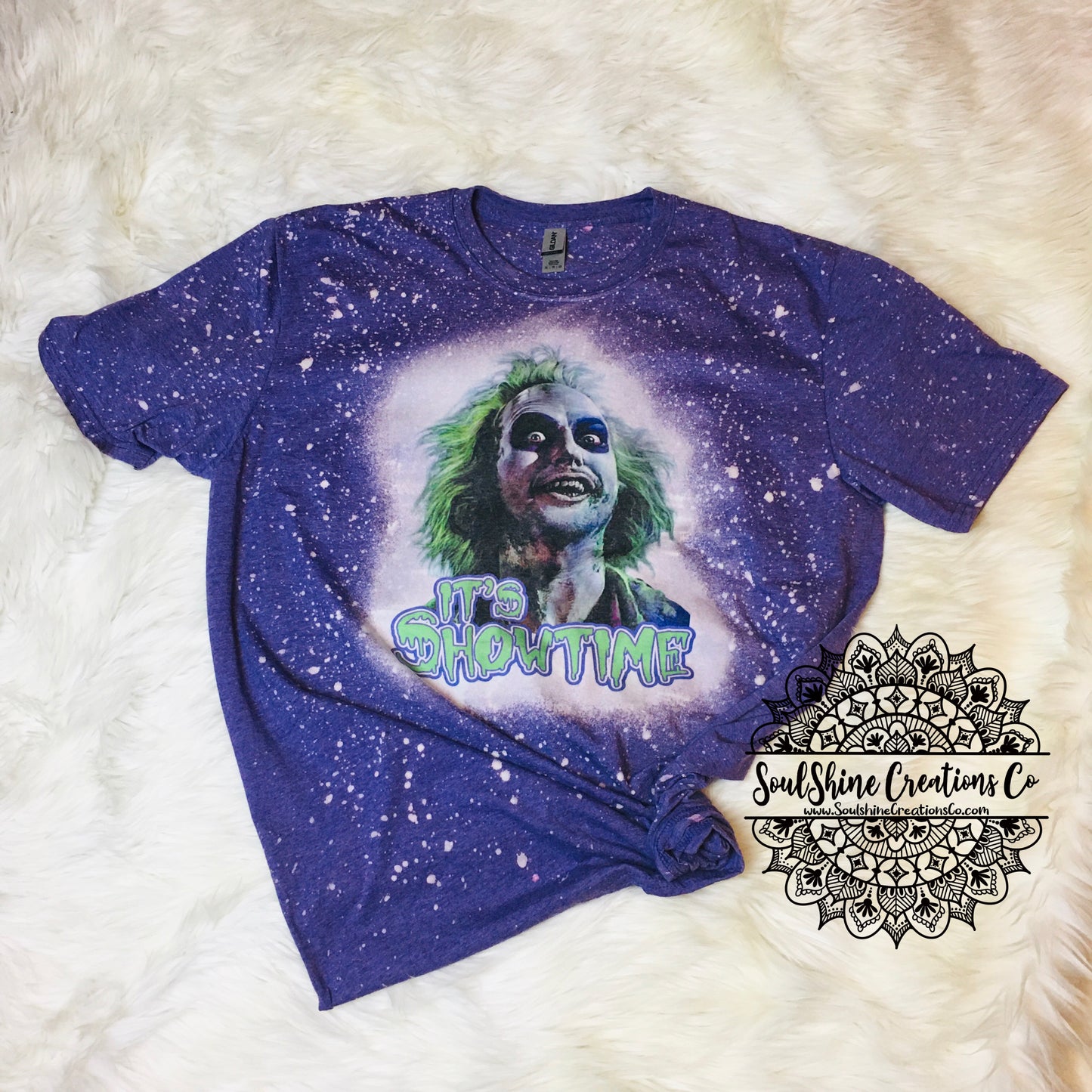 Beetlejuice It’s Showtime Bleached Shirt