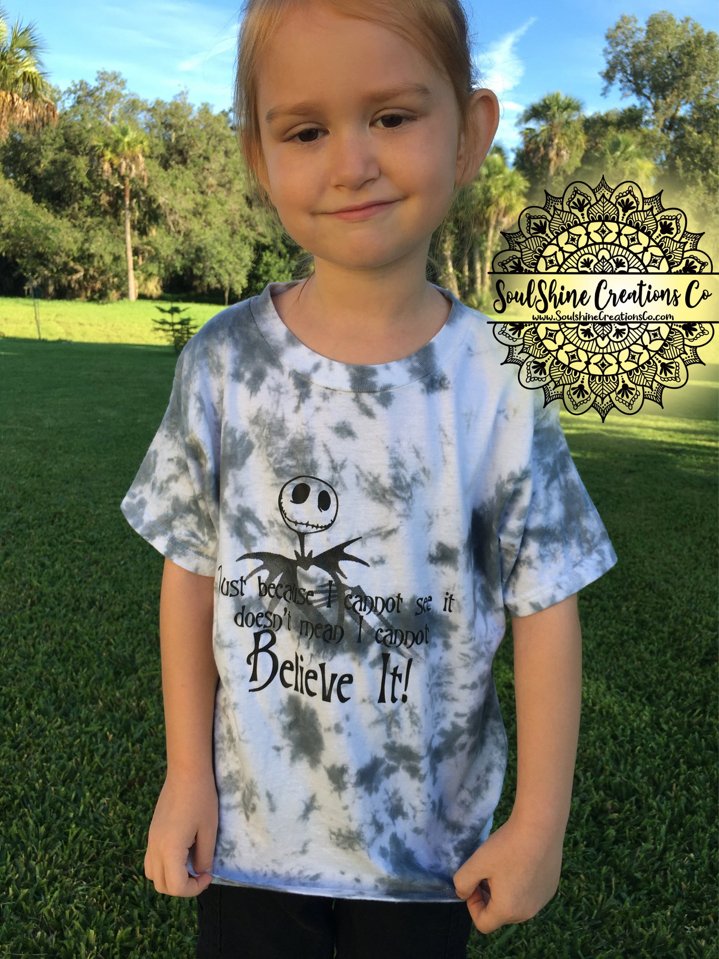 Jack Skellington Hand Tie dye Kids Shirt