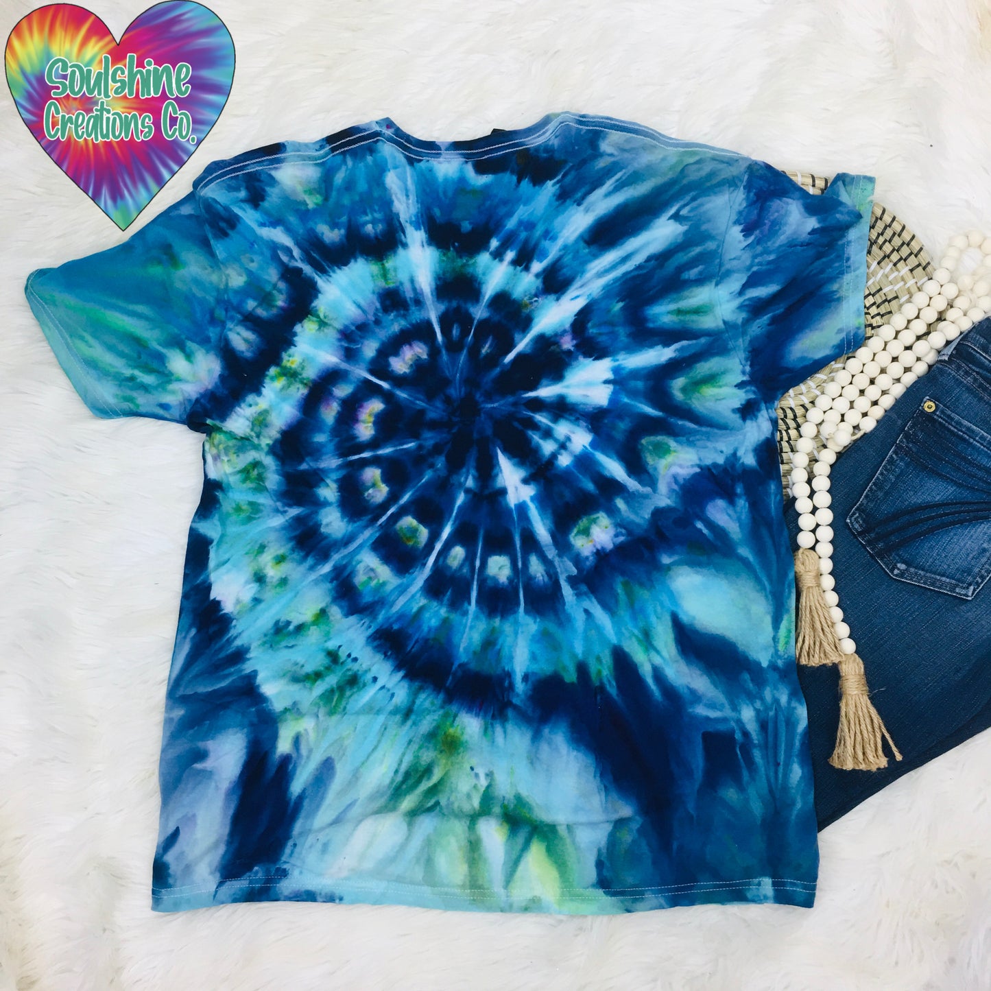 Oceans Deep Spiral Ice Dye Shirt