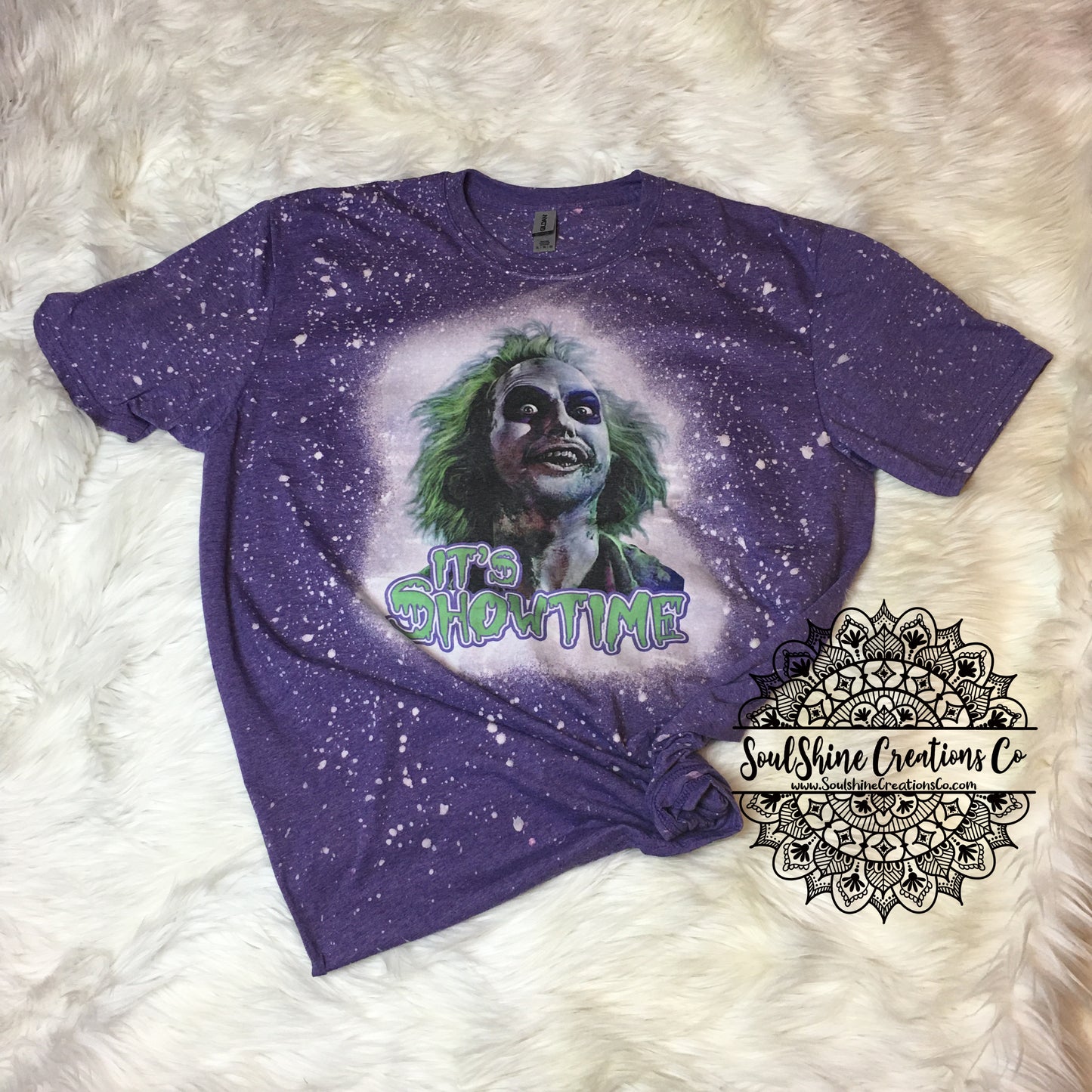 Beetlejuice It’s Showtime Bleached Shirt