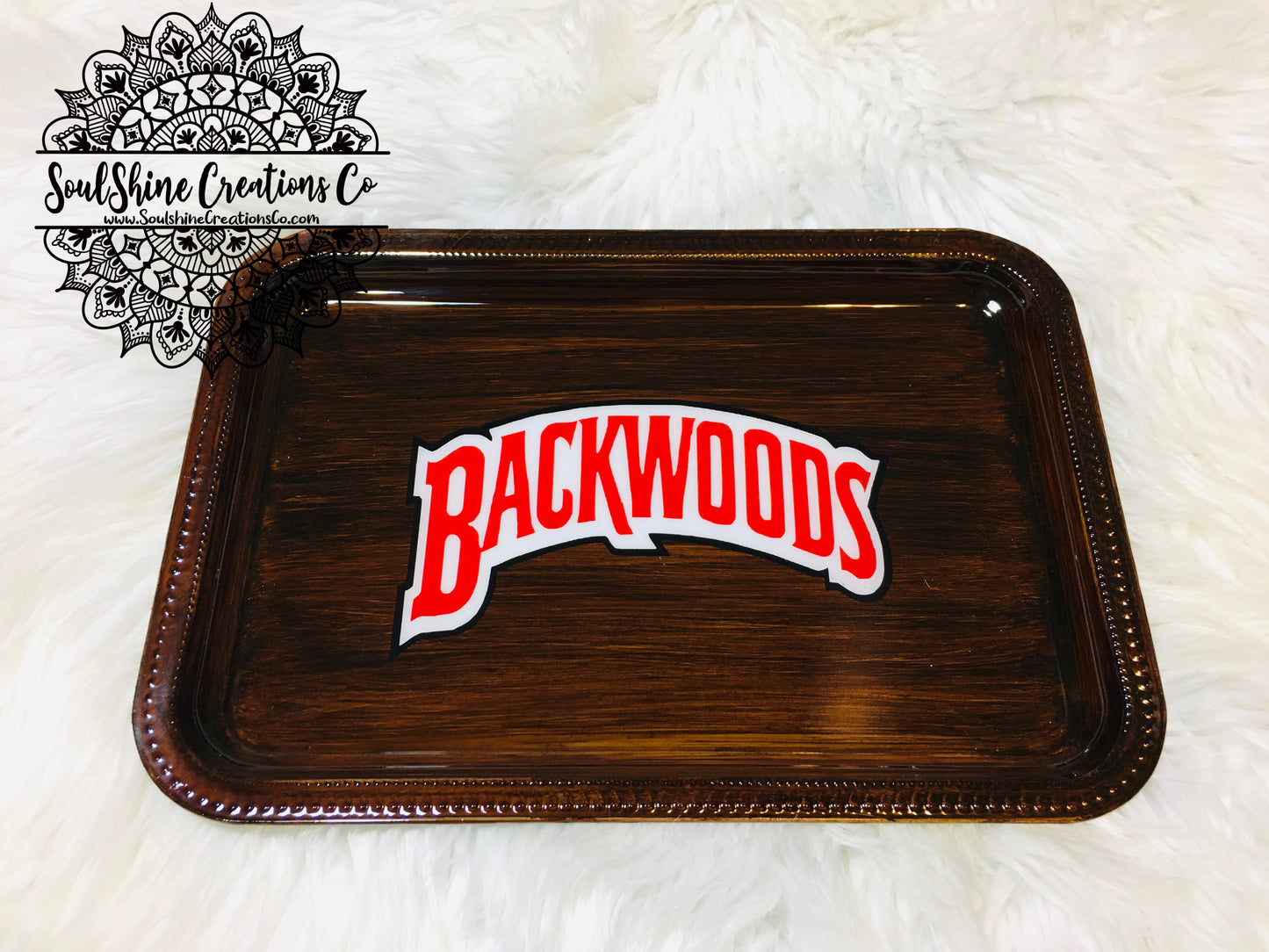 Woodgrain Backwoods Rolling Tray