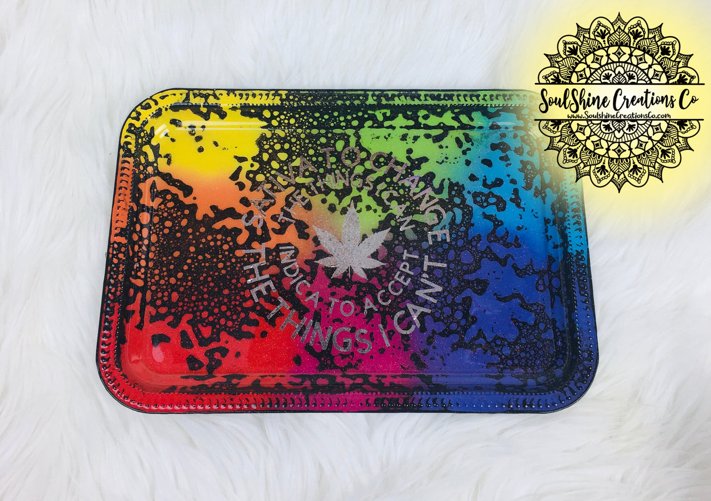 Sativa to Change Indica to Accept Rainbow Splatter Rolling Tray