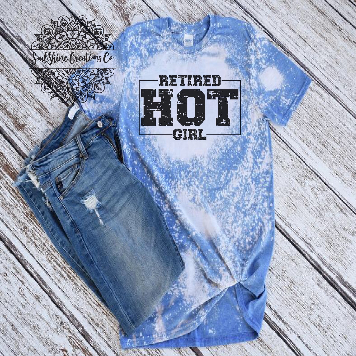 Retired Hot Girl Bleached Shirt