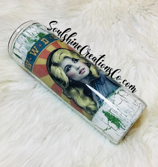 Rustic WWDD Hide your Crazy Glitter Tumbler