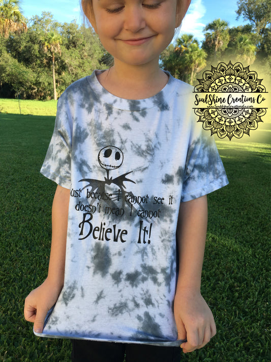 Jack Skellington Hand Tie dye Kids Shirt