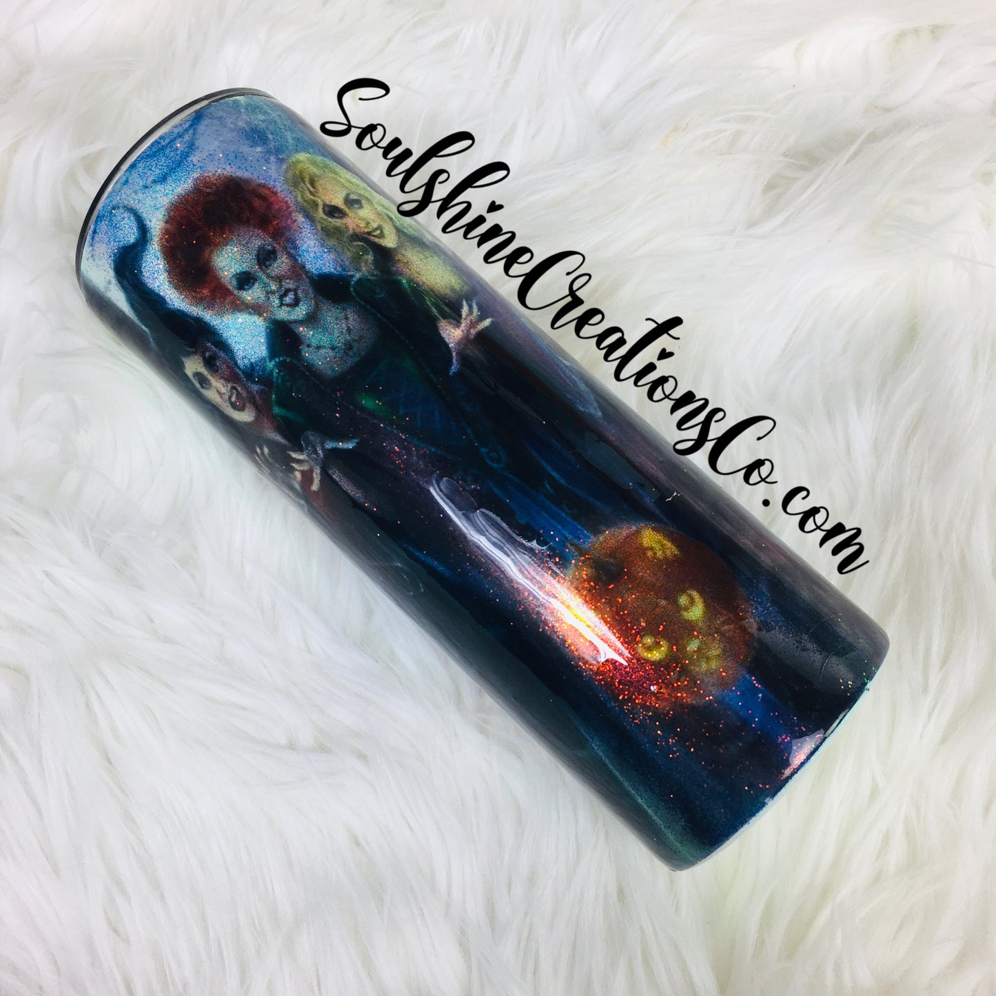 Hocus Pocus Sanderson Sisters Glitter Tumbler