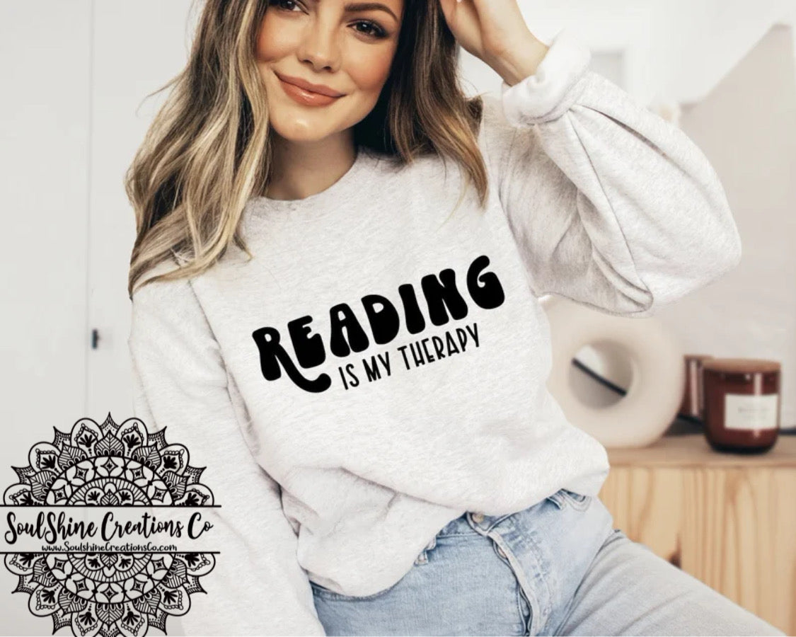 Reading is my Therapy Sweater