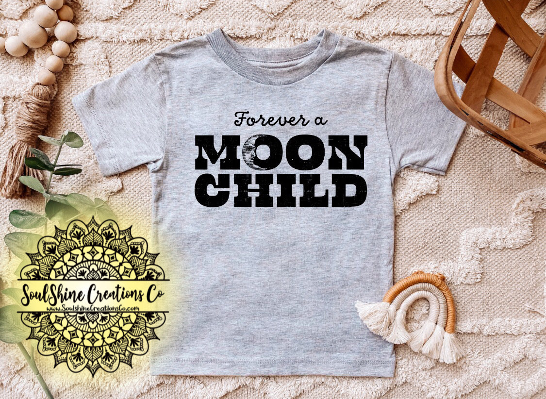 Forever a Moon Child Kids Shirt