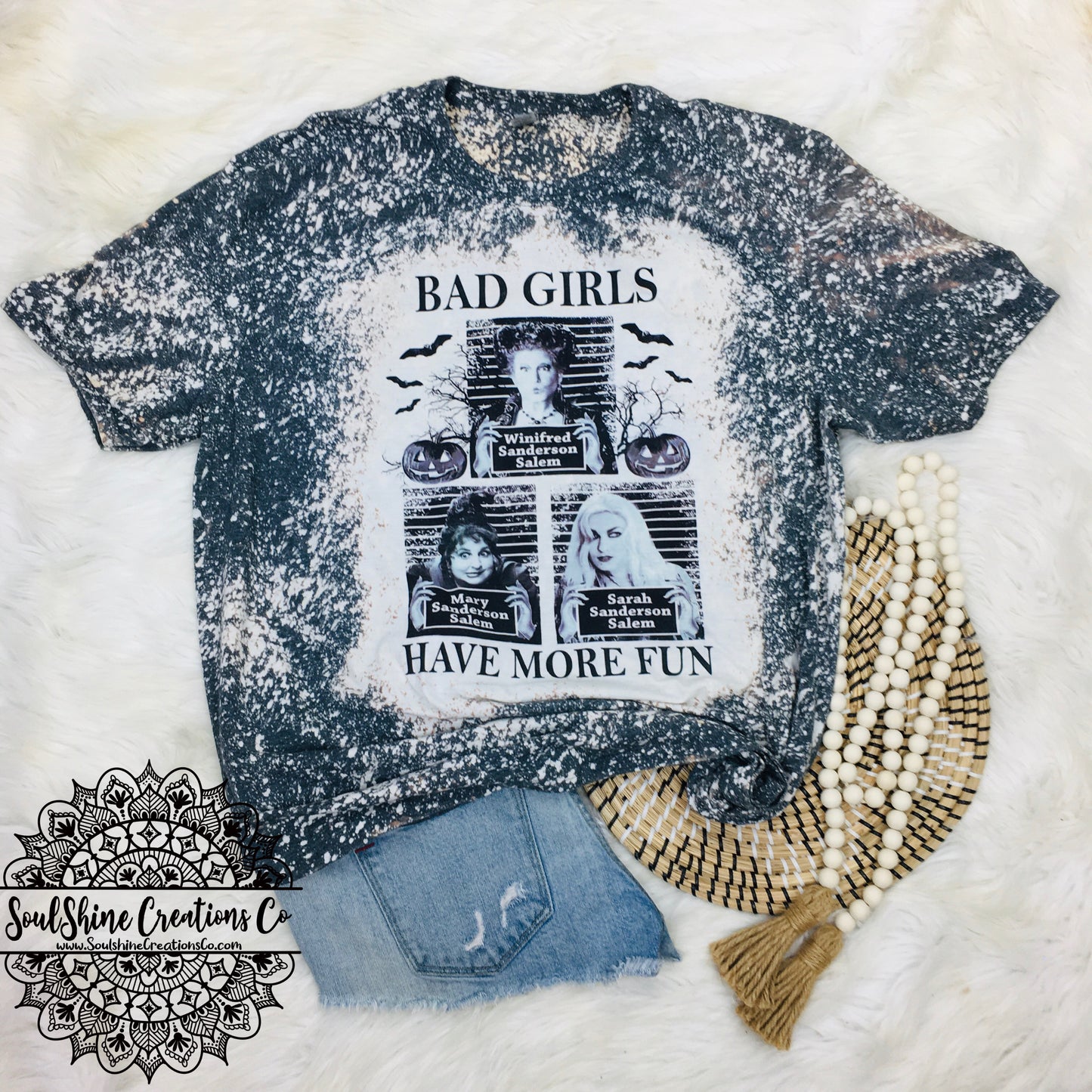 Bad Girls Have More Fun Halloween Bleached Shirt