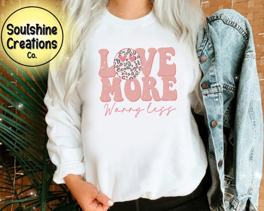 Love More Worry Less Smiley Sweater